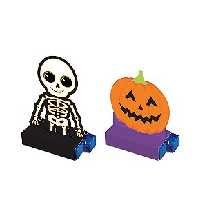 CAIXA BIS DOCES OU TRAVESSURAS - HALLOWEEN - Pacote com 8 unidades