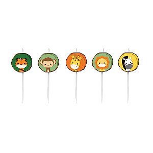 VELAS 2D SAFARI - Pacote com 5 unidades