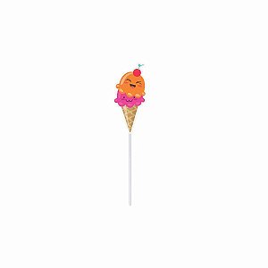 PALITO DECORATIVO SORVETERIA CASQUINHA - Pacote com 10 unidades