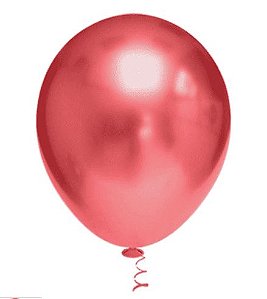 BALÃO PLATINO REDONDO - VERMELHO - PIC PIC Nº 05 - Pacote com 25 unidades