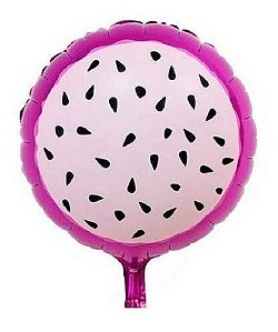 BALÃO METALIZADO FRUTA (PITAYA) - 45 CM - 1 UNIDADE