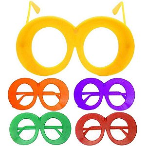 ÓCULOS PLÁSTICO "ZOIÃO" - PACOTE COM 6 UNIDADES - CORES VARIADAS
