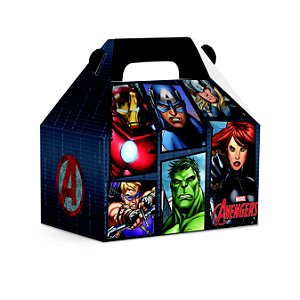 CAIXA SURPRESA MALETA KIDS AVENGERS HERÓIS - 12 x 8 x 12 cm - Pacote com 10 unidades