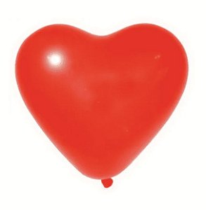 BALÃO CORAÇÃO - PIC PIC Nº 10 - VERMELHO - Pacote com 25 unidades
