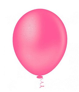BALÃO LISO REDONDO - PIC PIC Nº 08 - ROSA FORTE - Pacote com 50 unidades