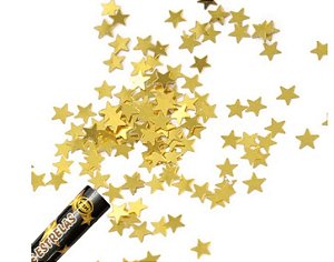LANÇA CONFETES ESTRELA CHUVA DE OURO - 30 cm - 1 unidade