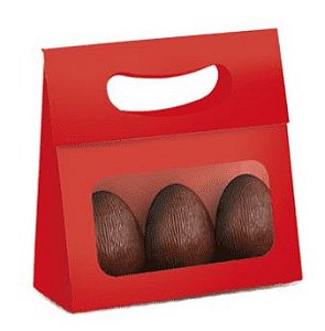 MINI CAIXA PLUS COM VISOR VERMELHA - 13 x 5,5 x 13 cm - 1 unidade