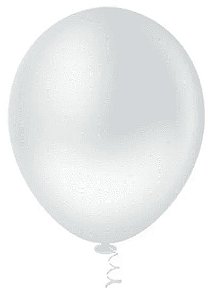 BALÃO LISO REDONDO - PIC PIC Nº 08 - BRANCO - Pacote com 50 unidades