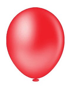 BALÃO LISO REDONDO - PIC PIC Nº 08 - VERMELHO - Pacote com 50 unidades