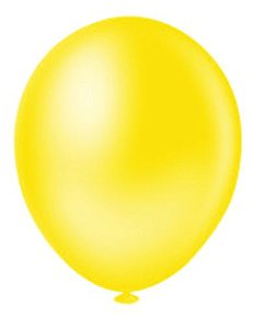 BALÃO LISO REDONDO - PIC PIC Nº 08 - AMARELO - Pacote com 50 unidades