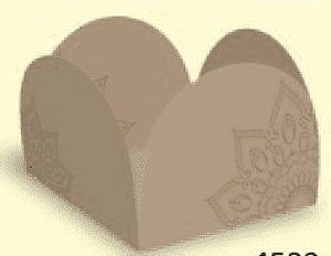 FORMINHA CAIXETA 35 mm - KRAFT DECORADA - Pacote com 50 unidades