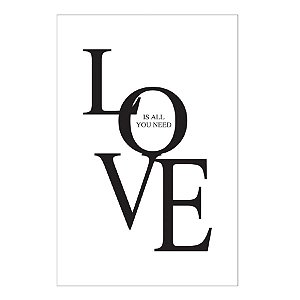 PLACA LOVE IS ALL YOU NEED 20X30CM