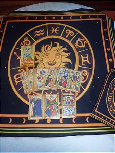 TOALHA ESOTERICA SOL SIGNO TARÔ ASTROLOGIA NUMEROLOGIA BARALHO MARSELHA