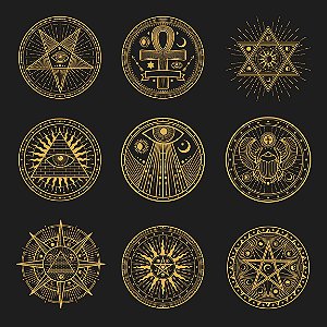 TOALHA ESOTERICA TAROT 9 MANDALAS EGIPCIA SIMBOLOGIA SAGRADA