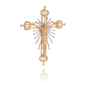 PINGENTE CRUCIFIXO FOLHEADO A OURO 18K