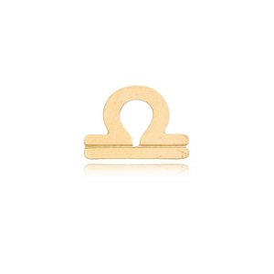 PINGENTE DE SIGNO LIBRA PARA RELICÁRIO FOLHEADO A OURO 18K