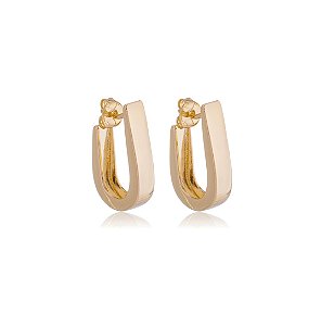 ARGOLA GOTA CHAPA FOLHEADA OURO 18K