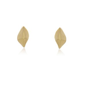BRINCO LOSANGO ORGÂNICO FOLHEADO A OURO 18K