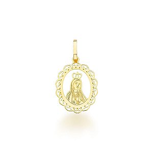 PINGENTE MEDALHA NOSSA SENHORA APARECIDA OURO 18K AU91/2/70