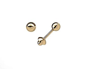 BRINCO BOLA INFANTIL OURO 18K 3,5MM AU29/1/80