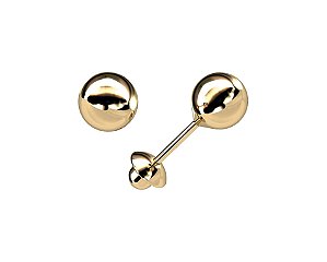 BRINCO BOLA INFANTIL OURO 18K 5MM AU29/2/70