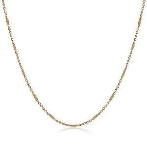 CORRENTE TRABALHADA FOLHEADO A OURO 18K