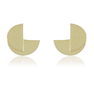 BRINCO FOLHEADO A OURO 18K LISO