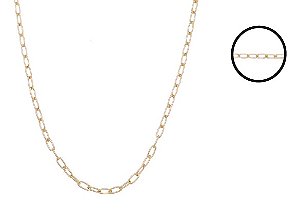 CORRENTE CARTIER FOLHEADA A OURO 18K 45cm