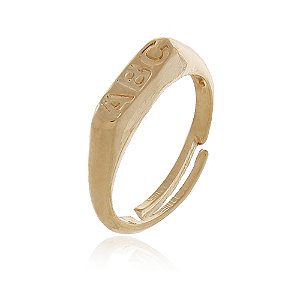 ANEL INFANTIL ABC FOLHEADO A OURO 18K