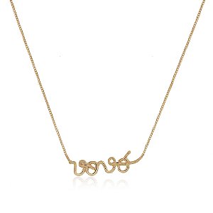 GARGANTILHA VOVÓ FOLHEADA A OURO 18K