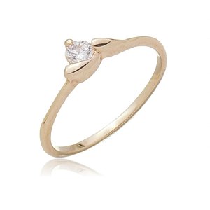 ANEL IFANTIL COM ZIRCÔNIA FOLHEADO A OURO 18K