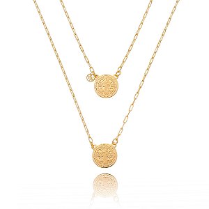 ESCAPULÁRIO FOLHEADO A OURO 18K 70cm