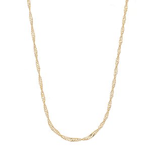 CORRENTE SINGAPURA FOLHEADA A OURO 18K 50cm