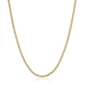 CORRENTE PIASTRINE FOLHEADA A OURO 18K 60cm