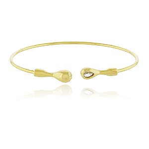 Bracelete gotas folheado a ouro 18k