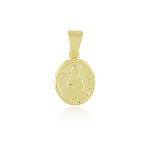 Pingente Santa Edwiges folheado a ouro 18k