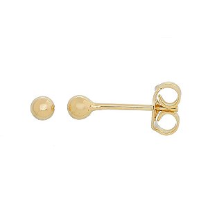 BRINCO BOLA PEQUENA FOLHEADO A OURO 18K