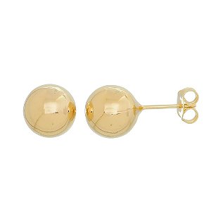 BRINCO BOLA FOLHEADO A OURO 18K