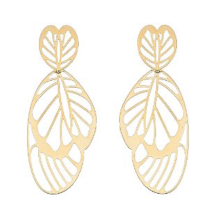 BRINCO TRABALHADO FOLHEADO A OURO 18K