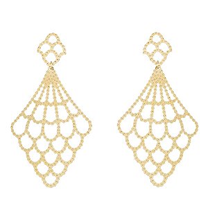 BRINCO TRABALHADO FOLHEADO A OURO 18K