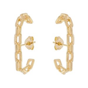 ARGOLA ELOS FOLHEADO A OURO 18K