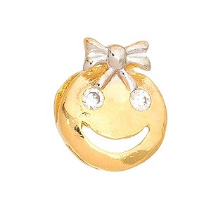 PINGENTE FOLHEADO A OURO 18K CARINHA DE MENINA