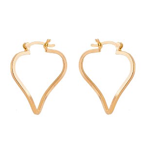 ARGOLA FOLHEADA A OURO 18K