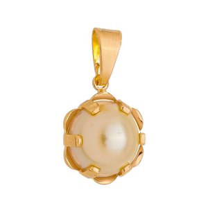 PINGENTE FOLHEADO A OURO 18K PEROLA