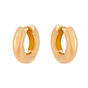 ARGOLA FOLHEADA A OURO 18K