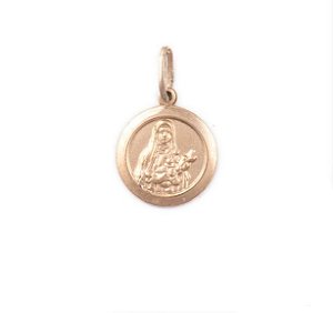 PINGENTE MEDALHA SANTA TEREZINHA OURO 18K AU52/5/00