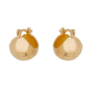 ARGOLA LISA FOLHEADA A OURO 18K