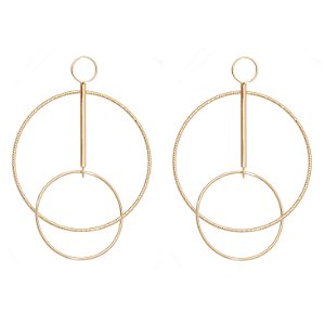 BRINCO CIRCULOS FOLHEADO A OURO 18K