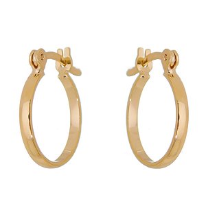 ARGOLA PEQUENA LISA FOLHEADA A OURO 18K