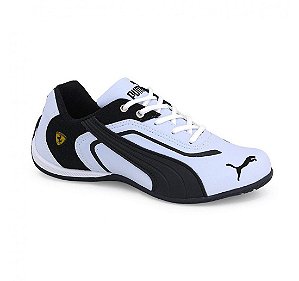 Tênis Puma Ferrari New Clássico Branco Azul - I-Run Shoes | Sports